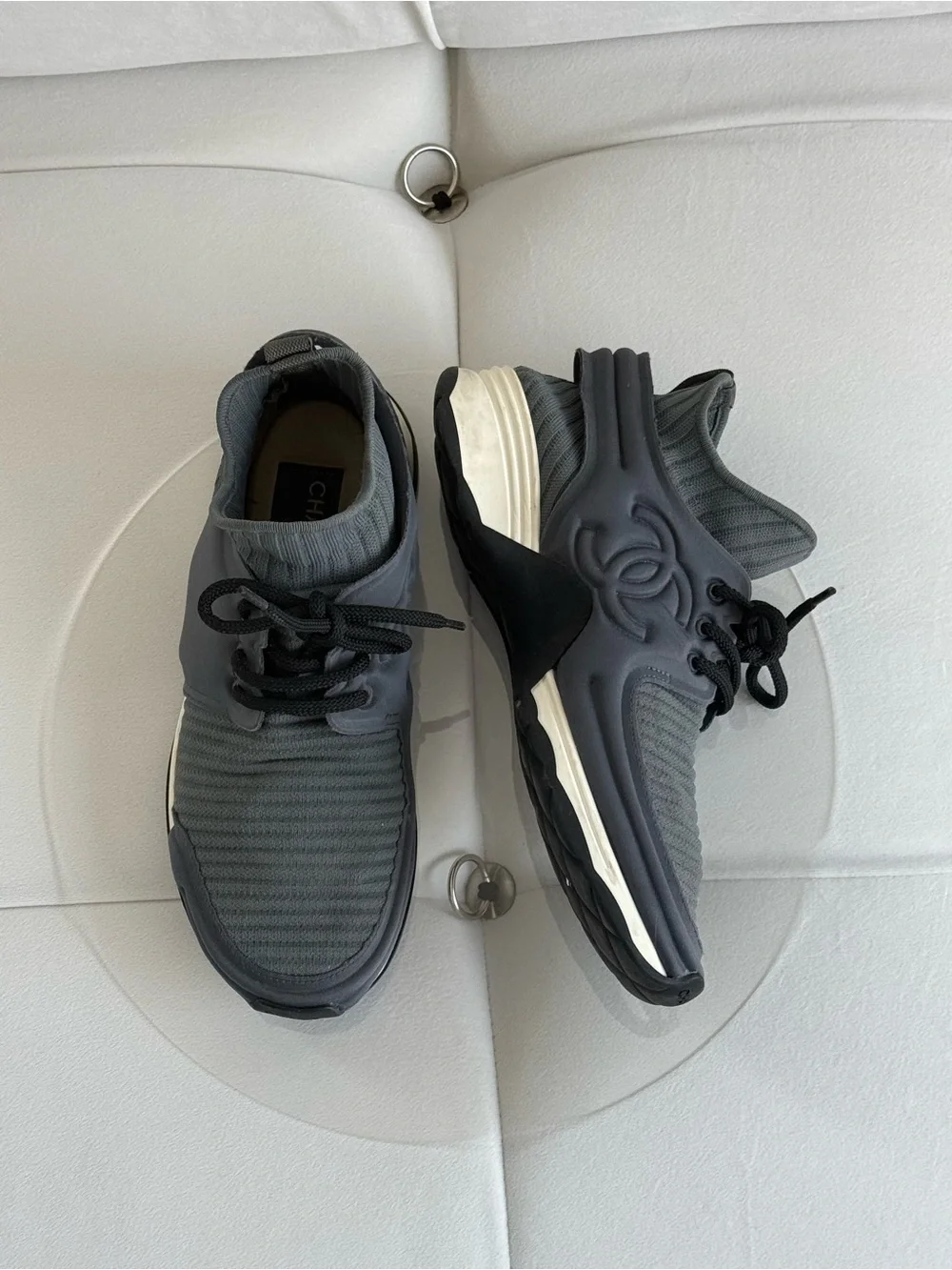 CHANEL stylish gray